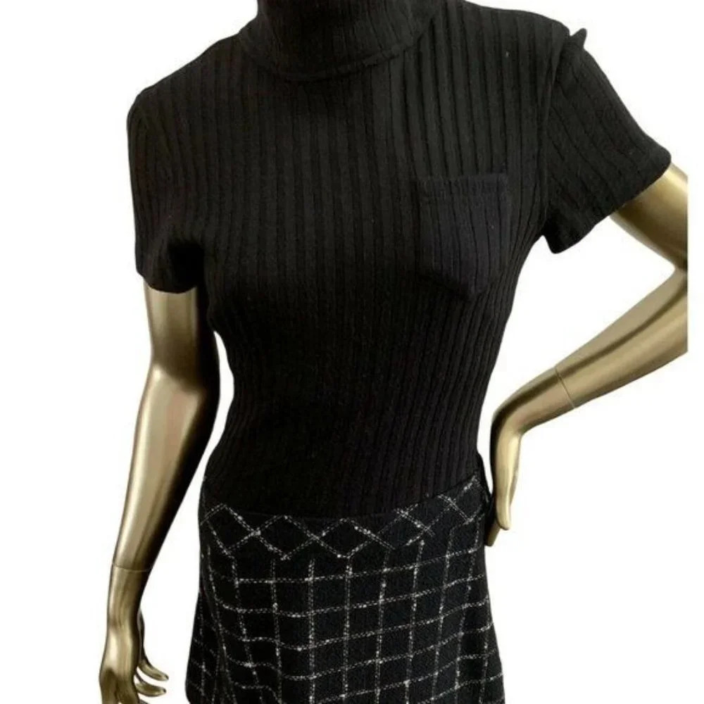90s Mod Style Vintage Wool Mini Dress by GERONIMO - Picture 2 of 5